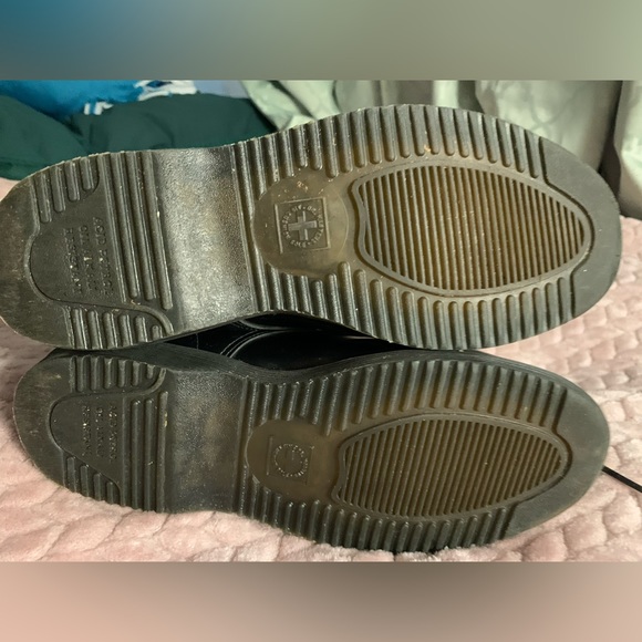 Dr Martens Black LEATHER Emmeline BOOTS Combat Ladies size 6 US / 37 EU Lace-up - Picture 7 of 11